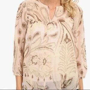 NWT Lucky Brand Georgette Peasant Fairy Blouse size XL